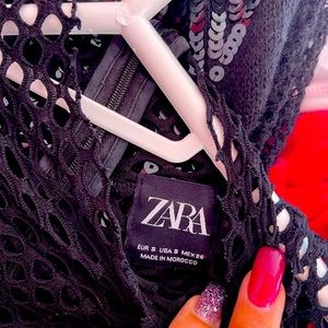 ZARA black long dress size S